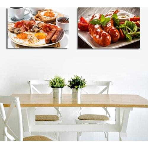 Modern Large Pictures For Living Room Ham Bread With Blueberry Healthy Juicy Wall Posters Kitchen Room Decor HD Canvas Paintings