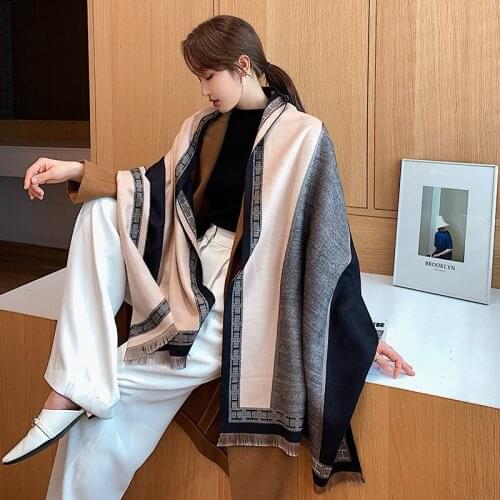 Europe and The United States New Autumn and Winter Cashmere Imitation Long Air Conditioning Office Shawl Thickened Warm Scarf