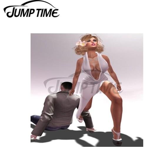 Jump Time 13 x 12cm For Drag him to the altar Graffiti Car Sticker Waterproof Decal Vinyl Occlusion Scratch Suitable for VAN RV