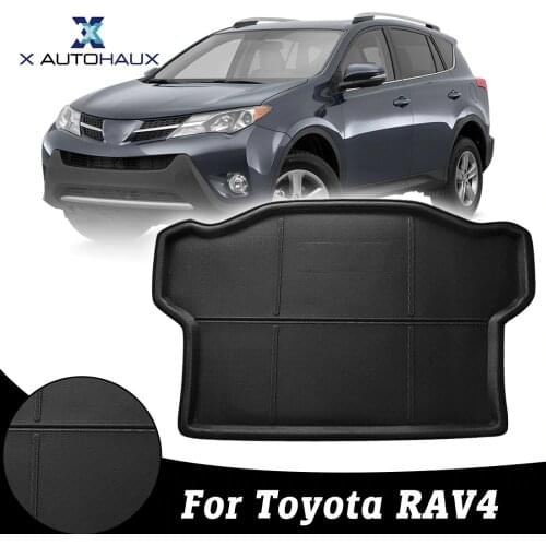 X AUTOHAUX PE+EVA foam plastic Rear Trunk Tray Boot Liner Cargo Floor Mat Cover Protector for Toyota RAV4 2013 2014 2015 2016