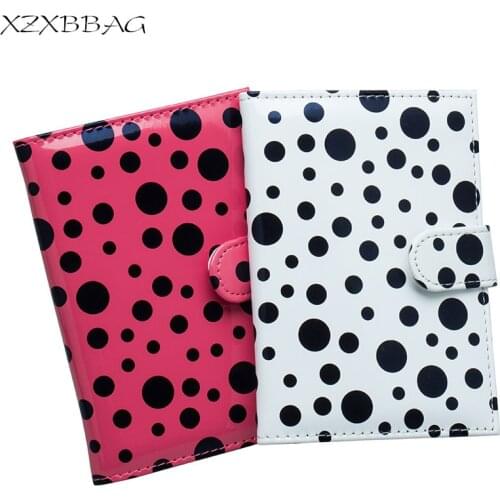 XZXBBAG Fashion Dots PU Leather Passport Cover Case With Multiple Card Ticket Holders Organizer Travel Hasp Passeport Sheath