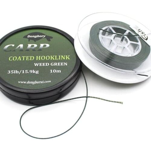 10M carp fishing line coated fish hook hairpin Hooklink fast sinking carp fishing tackle braided line fishing accessories