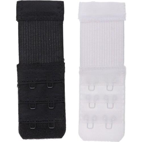 2 Pcs Bra Extension Closure Extension Bra Extender 2 Hook Elastic Band Strap Extender Replacement Adjustable Belt Buckle