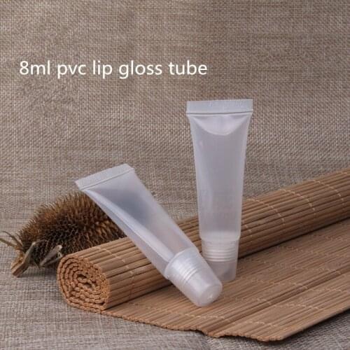 20/30/50/100pcs 8ml Cosmetic Lip Gloss Empty Refillable Tubes Plastic Clear Lip Balm Makeup Containers Tools Free Shipping