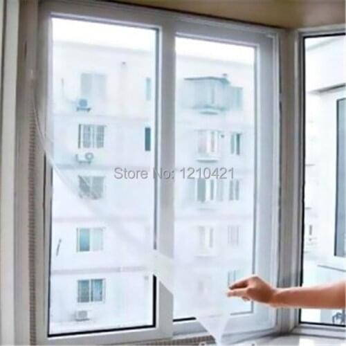 5Pcs New 150x 130cm DIY Self Small Adhesive Sticky Summer For Home Office Anti-mosquito Window Screen Net Mesh Curtain