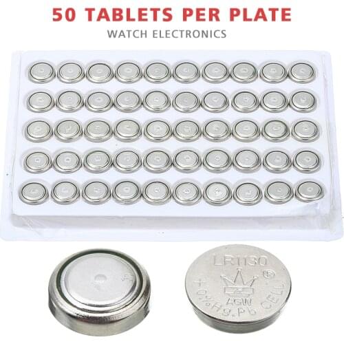 50pcs Button Battery Coin Button Cell AG10 LR54 LR1130 390 189 389A 389 1.5V Alkaline Manganese Battery For Watch Electronic
