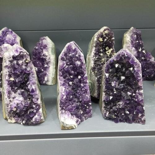 700-900g Natural Amethyst Geode Quartz Cluster Crystal Specimen Energy Healing pecimen