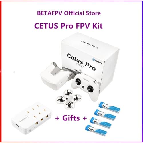 BETAFPV Cetus Pro FPV Kit VR02 Goggles Literadio2 SE Transmitter BT2.0 450mah 1S Battery Brushless Motors New In Stock