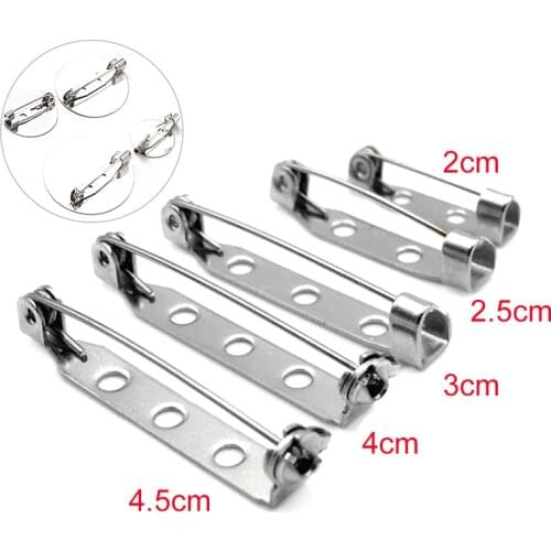 10pcs Safety Brooch Catch Bar Locking Pins Back Base Jewelry Findings DIY Handmade Craft Accessories