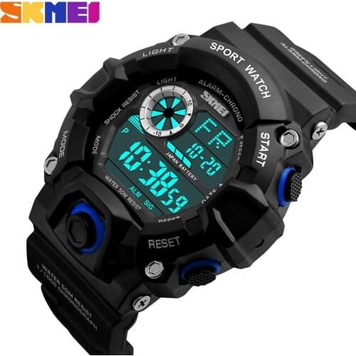 Digital Watches Men Alarm 50M Waterproof Sports Watch LED Back Light S Shock Wristwatches For Man Clock Relogio Masculino SKMEI