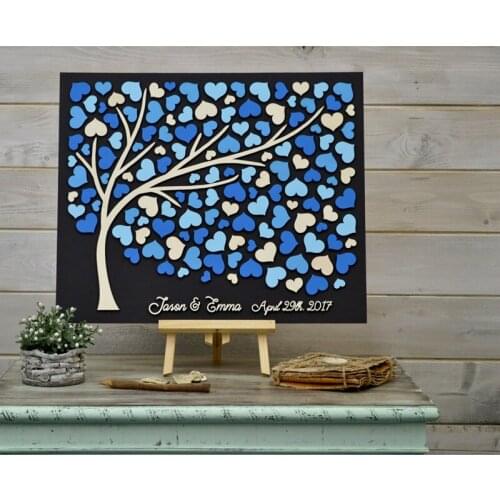 Custom Wood Wedding Guest Book Alternatives Guest Book for Wedding Decoration Baby Guest Book Personalized Guestbook