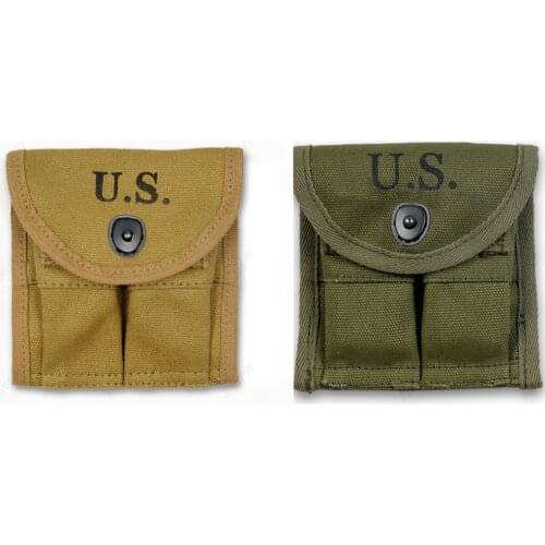 TWO WWII WW2 US Army M1 Carbine Ammo Pouch America Waist bag high quality WORLD WAR II SOLDIER WAR REENACTMENTS EQUIPMENT