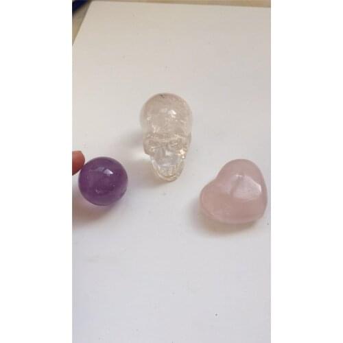 Hot sale 100% natural clear quartz skull,amethyst quartz sphere, rose quartz heart crystal healing gemstones as decoration
