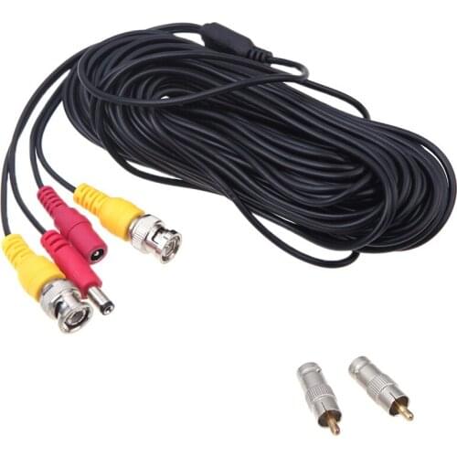 65ft 20M CCTV Cable BNC Video Cable Power 20M For Surveillance Camera DVR System Kit CCTV Accessories
