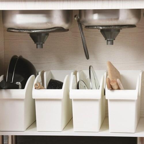 Kitchen Useful Special Storage Box Pulley Pot Cover Plastic Shelf Kitchenware White Storage Box Spice Plate Rack Storage Shelf