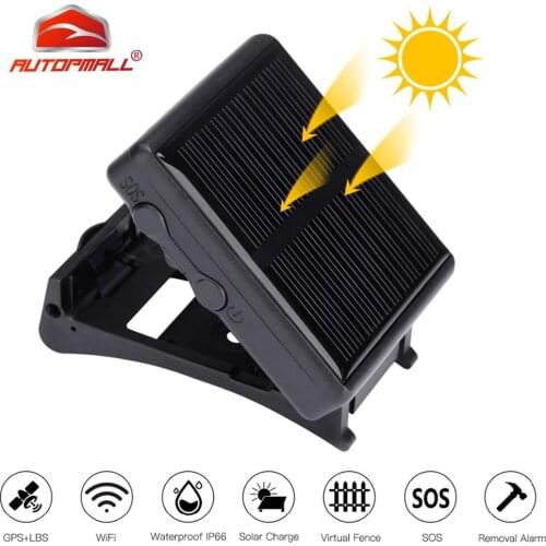 Solar Tracker Locator Pet GPS Tracker For Dog Cow Sheep Waterproof SOS Alarm Long Standby Geo-fence Pet location Free Web APP