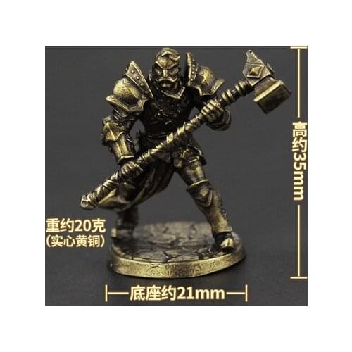 Copper Decoration Brass metal sledgehammer soldier model finished tabletop ornament hand made toy boy gift
