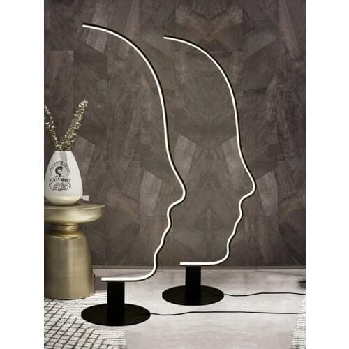 Nordic face floor lamp modern minimalist vertical lamp living room sofa lamp bedroom decoration human-shaped floor lamp
