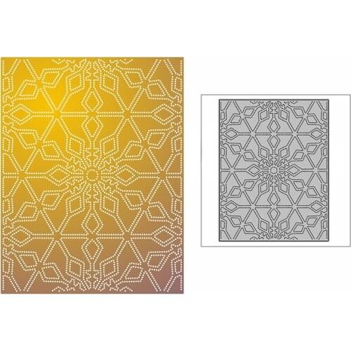 New Dotted Dainty Snowflake Background Plate Craft Embossing Mold 2021 Metal Cutting Dies for DIY Scrapbooking Album Card Making