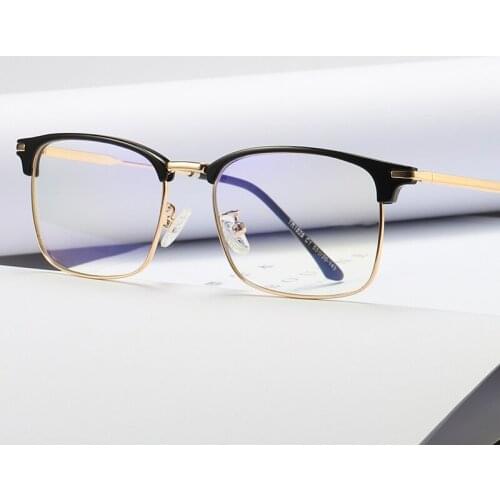 JULI EYEWEAR Blue Light Blocking Glasses Metal Square Glasses for Computer Men Women Anti Blue Eyeglasses MJ6002