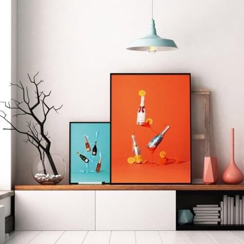 Nordic Posters Minimalist Kitchen Wine Canvas Painting Art Decorative Pictures Pictures On The Wall for Dining Room Bar Hallway