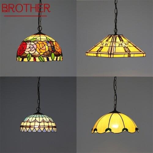 BROTHER Tiffany Pendant Light Contemporary LED Creative Lamp Fixtures Decorative For Home