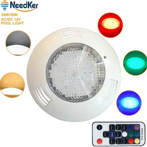 24W 36W LED Swimming Pool Light AC/DC 12V Underwater Lights IP68 Waterproof Fountain Led Piscina SMD5730 LED Pond Lights