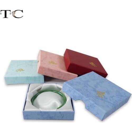 Multi-color Bracelet Box with Printing Flower Logo Bracelet Storage Orgnaizer Jewellry Packaging Box Trinket Box 12pcs/Lot