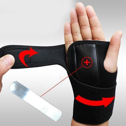 Removable Adjustable Wristband Steel Wrist Brace Support Arthritis Sprain Carpal Tunnel Splint Wrap Protector