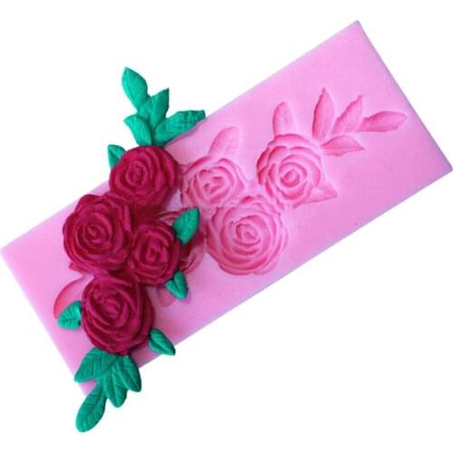 Tree Rose Flower Form Silicone Molds Cookie Cutter Cake Decorating Tools Wedding Fondant Decoration