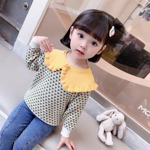 Girls Sweater Kids Babys Coat Outwear 2021 Thicken Warm Winter Autumn Knitting Tops Pure Cotton School Home Childrens Clothing