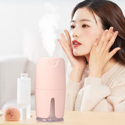 360ML Facial Steamer Ultrasonic Air Humidifier Aroma Essential Oil Diffuser for Home Car USB Fogger Mist Maker with LED Night La
