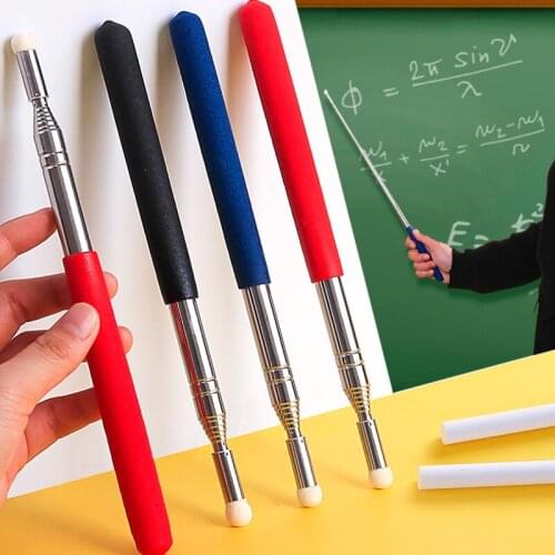 Retractable Whiteboard Pen Stainless Steel High Quality Touch Teacher Pointer Professional Torch 1M Felt Tip Teaching Stick Tool