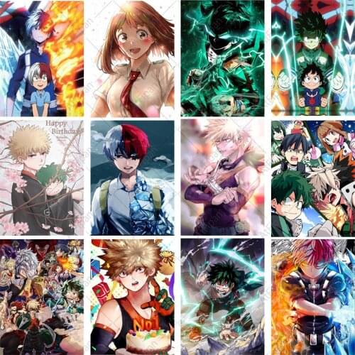 Japanese Anime My Hero Academia Poster Pictures Comics Wall Art Canvas Painting for Bedroom Living Room Home Decoration Cuadros