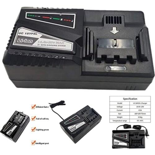 UC18YKSFL 14.4V-18V 4.5A Li-Ion Battery Charger for Hitachi Electrical Drill BSL1815 BSL1820 BSL1825