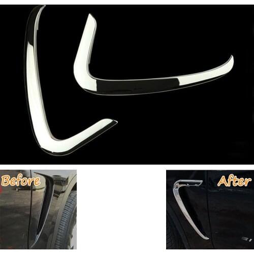 2pcs/pair New Car Air Vent Fender Cover Trim Molding Shiny ABS Frame Decoration For X5 2014 2015 Car Styling Car Covers
