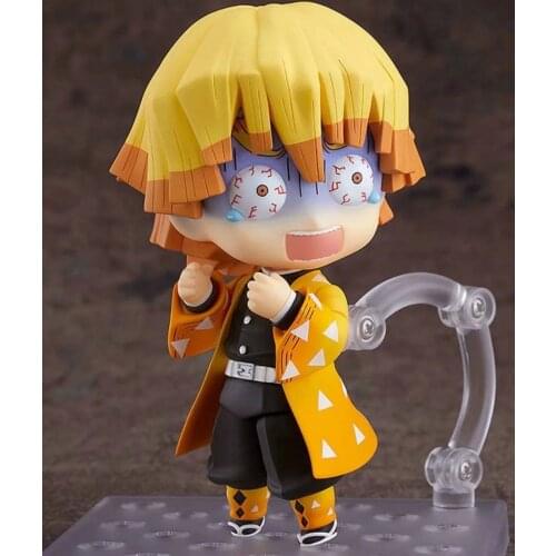 Anime Demon Slayer: Breath of Thunder 1334# Agatsuma Zenitsu Movable Face Change Q Version Boxed Figure