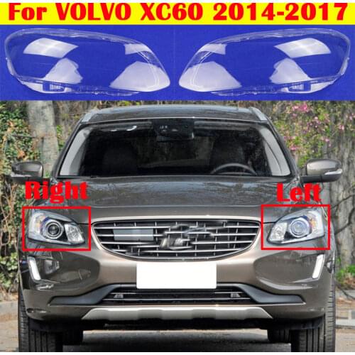 Car Front Headlamp Lampshade For VOLVO XC60 T5 T6 Auto Transparent Case Glass Headlight Shell Lens Cover Caps 2014-2017