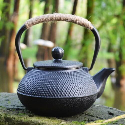 Free shipping Kitchen Dining bar Cookware Water Kettles Iron pot No coated Cast Iron pot Handmade Teapot Boiled Tea Iron Pot
