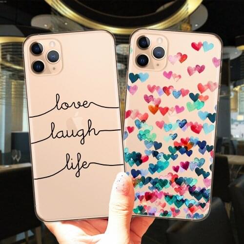 Love Laugh Life Phone Case For iPhone 12 Mini 11 Pro XS Max 6S 8 7 Plus X XR SE 2 Butterfly Deer Cute Cover Soft Silicone Fundas