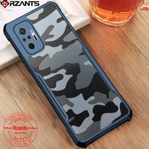 For Xiaomi Redmi Note 10 Pro Case PC+TPU Camouflage Shockproof Armor Airbag Back Cover For Redmi Note 10 Pro Max Rzants