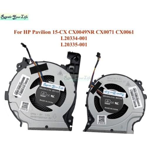 Computer Fans For HP Pavilion 15 CX CX0049NR CX0071NR CX0061TX CPU Cooling Fan L20334 L20335 001 TPN C133 Laptop Cooler Radiator