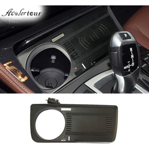 Phone holder car qi wireless charger for BMW 5 Series F10 F18 520 530 535 mount mobile stand for iphone 11 fast charging bracket