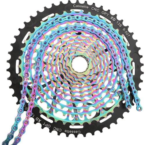 Cross-border SUMC mountain bike road bike variable speed chain 9s 10 11 12 speed hollow colorful chain