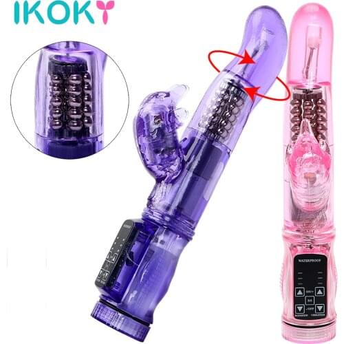 IKOKY Dolphin Dildo Vibrator Dual Vibration Clitoris Stimulator Sex Toys for Women Multi-Speed Erotic Toys G-Spot Massager