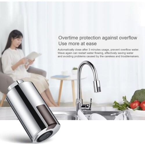 Intelligent Touchless Faucet Infrared Sensor Adapter Sink Water Saving Automatic Faucets Nozzle Adapter for Kitchen Bathroom