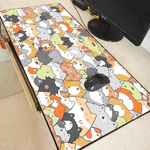 Animal Catch Large Mouse Pad Seam Computer Desk Mat for Girls Special Rubber Non-slip Office Desk Mat Carpet CSGO DOTA Mouse Pad