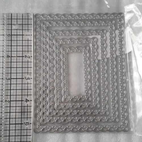 Nested Stitched Scallop Frame Metal Cutting Dies Stencils For DIY Scrapbooking Decoration Embossing Supplier Paper Craft Die Cut