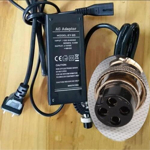 Mixer AC Power Adapter Voltage Converter Transformer 4 Core Connector External Power Supply Input 100-240V Output ±15V +48V