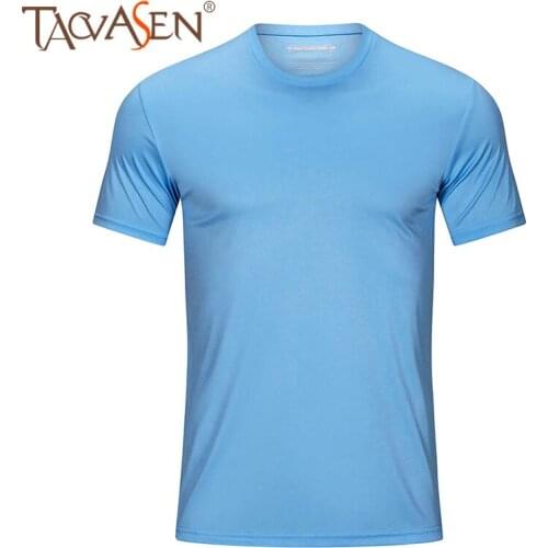 TACVASEN Summer Running T-Shirt Men UV Portection Short Sleeve Sports T Shirt Quick Dry Fitness Gym Tees UPF 50+ Tops Jogger Man